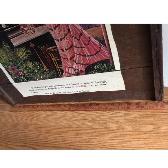 Vtg 27x24” Wooden Advertising Sign Coca Cola 5c - Picture 4 of 11